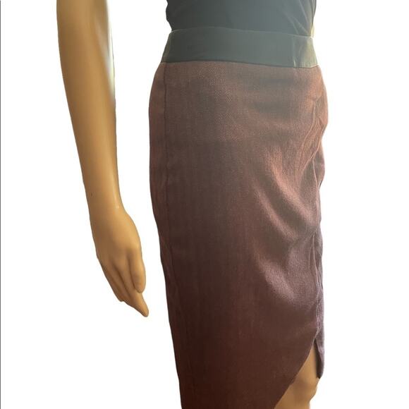 NWT The Limited Maroon midi fitted pencil skirt size 00P - Picture 6 of 14